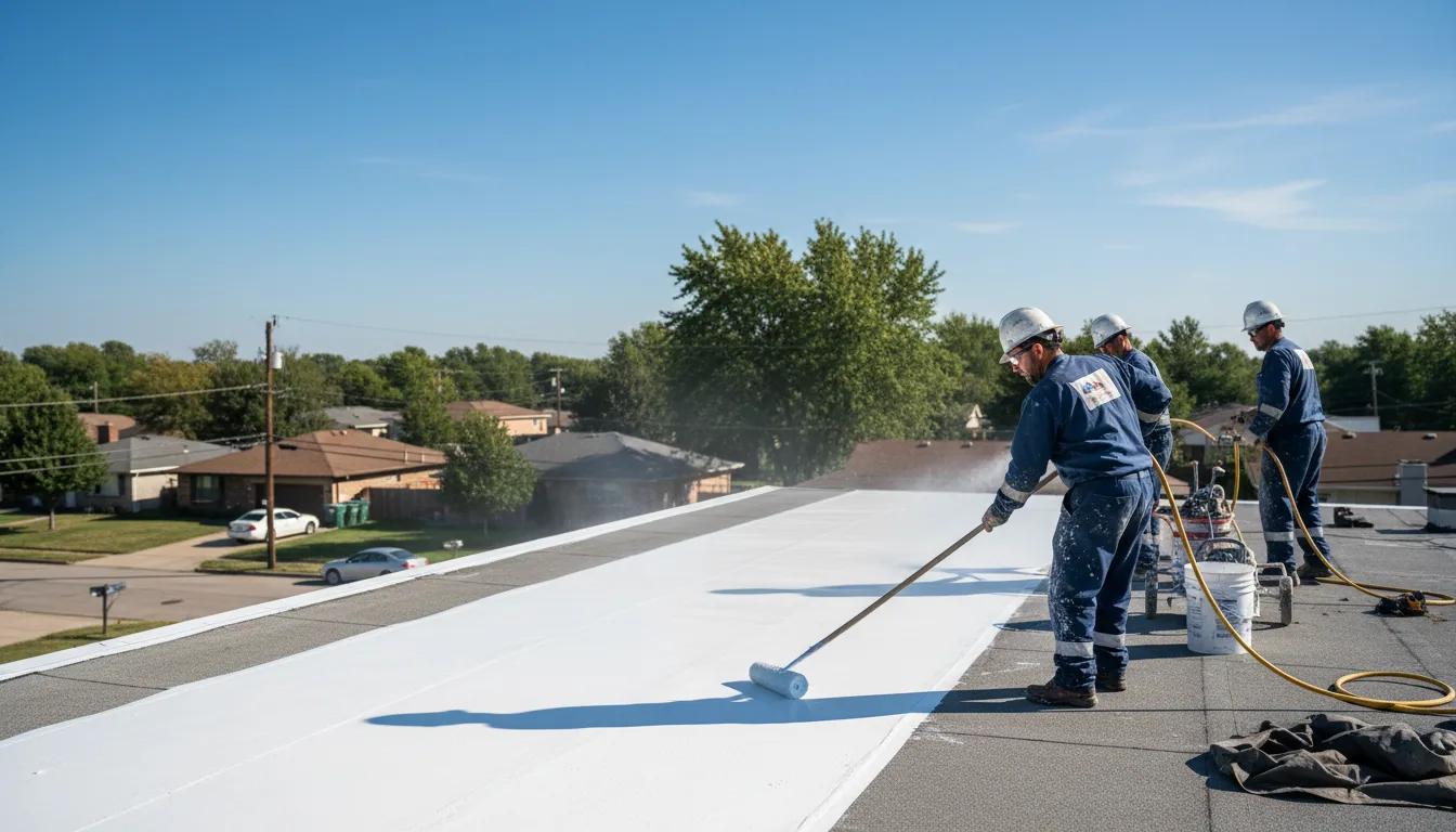 Commercial roof coating in Fairfield, TX near me